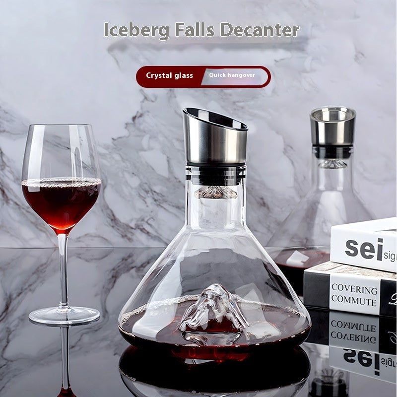 Iceberg Waterfall Wine Decanter Creative Transparent Lead-Free Crystal Glass Wine