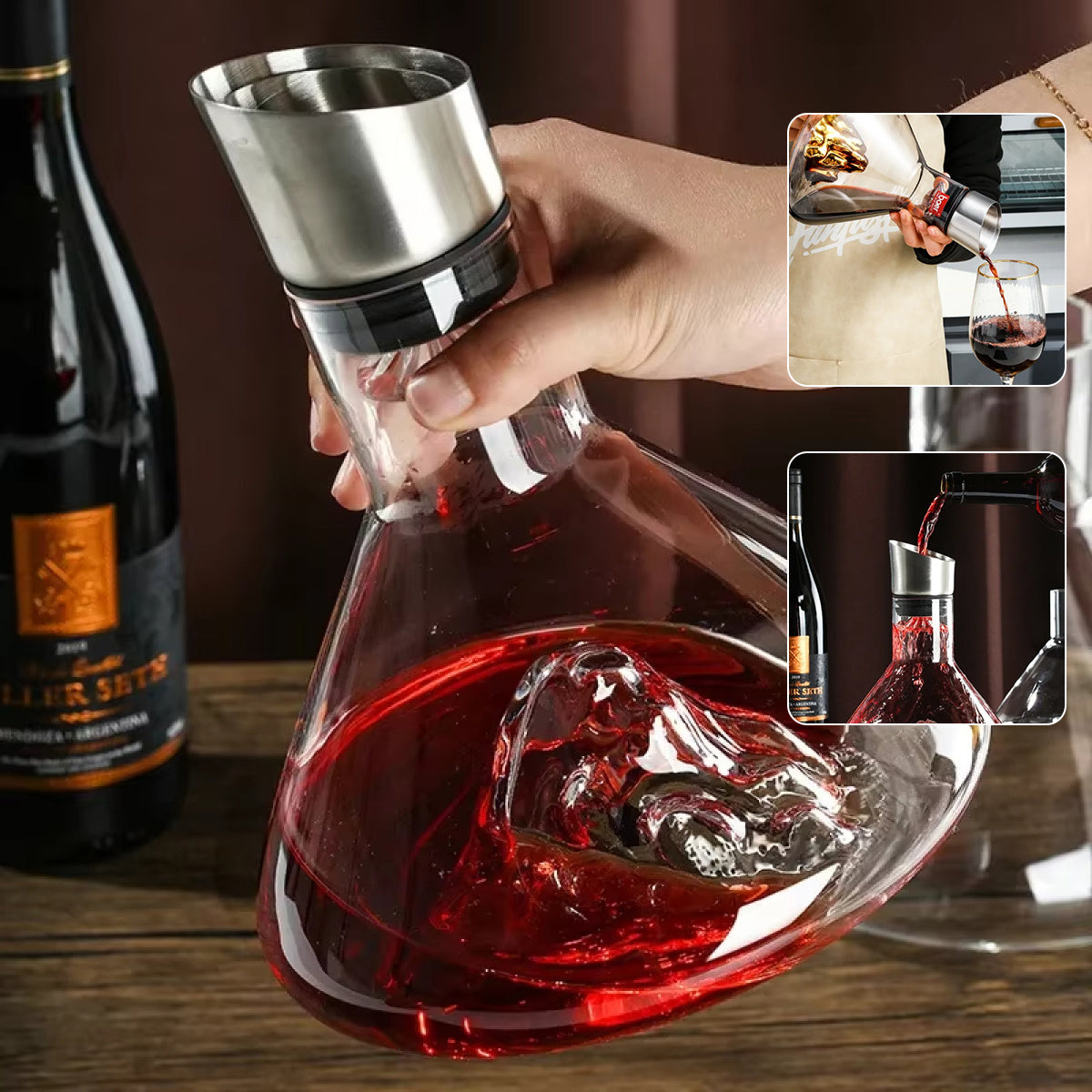 Iceberg Waterfall Wine Decanter Creative Transparent Lead-Free Crystal Glass Wine