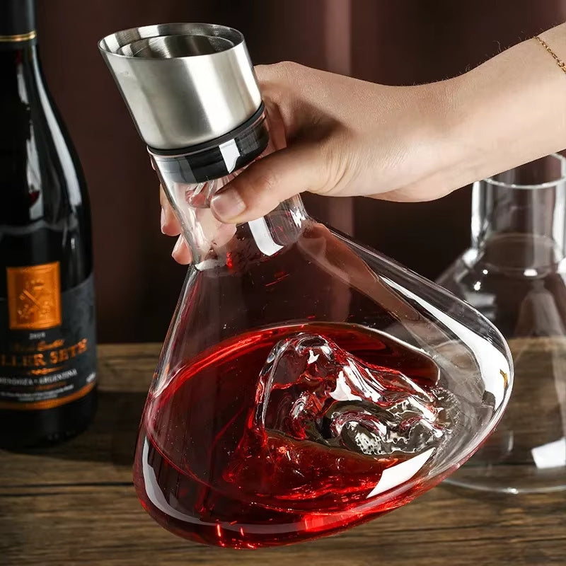 Iceberg Waterfall Wine Decanter Creative Transparent Lead-Free Crystal Glass Wine