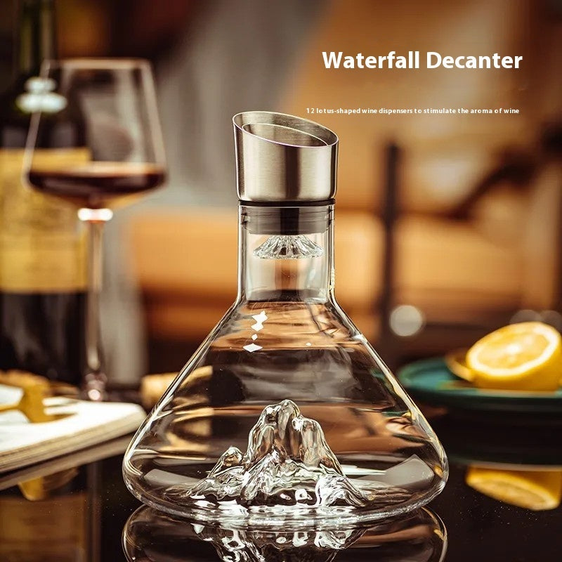 Iceberg Waterfall Wine Decanter Creative Transparent Lead-Free Crystal Glass Wine